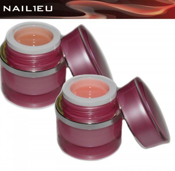 Beautyline Nagelgel-Set /Make Up/ 2x15ml: Aufbaugele ROUGE, NATURELL